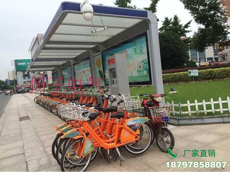 澄海地铁站共享单车存放亭