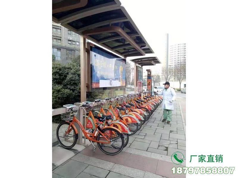 江宁公交站点共享自行车棚